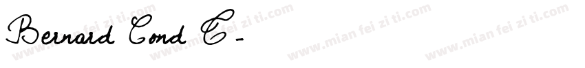 Bernard Cond T字体转换